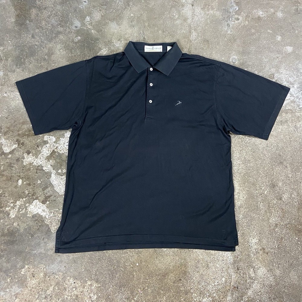 Vintage 90s Fairway & Green Polo Shirt Size XL Black Short Sleeve Golf Wear